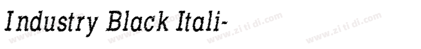 Industry Black Itali字体转换